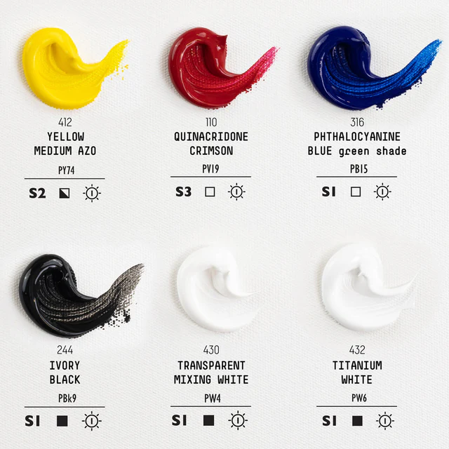 Liquitex Heavy Body Acrylic Set Mixing 6x59ml **ND**