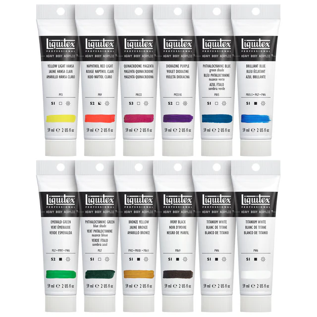 Liquitex Heavy Body Acrylic Set Classic 12x59ml **ND**