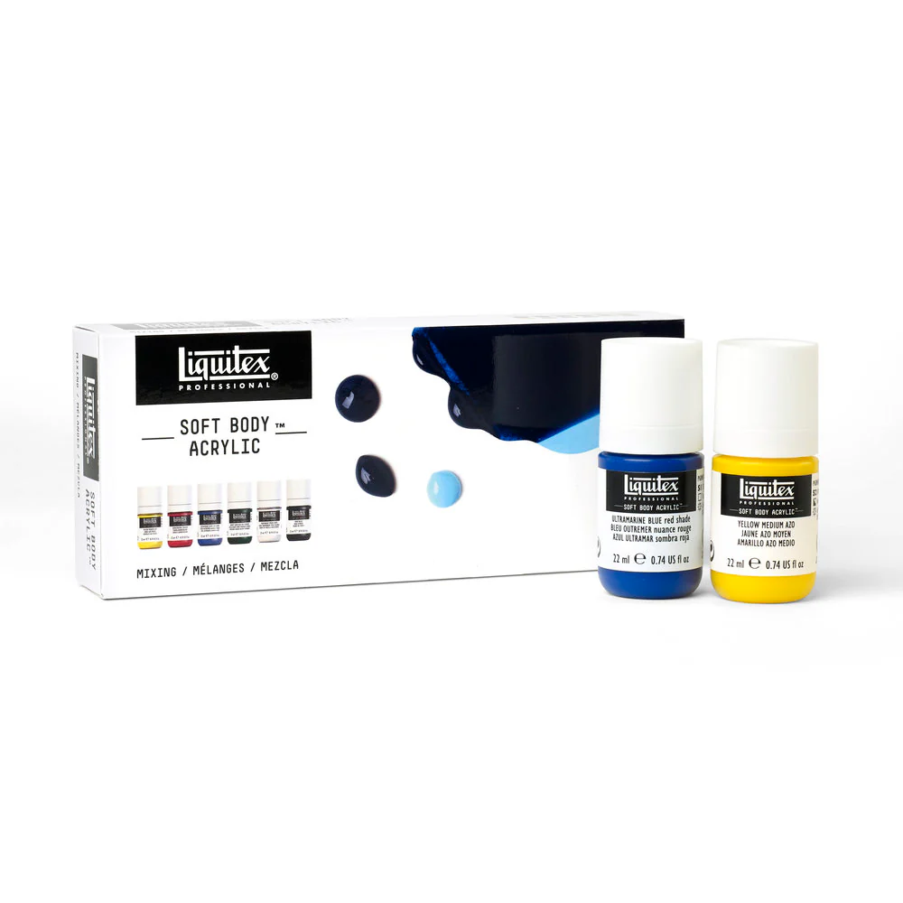 Liquitex Soft Body Acrylics 6 x22ml Set Mixing **ND**