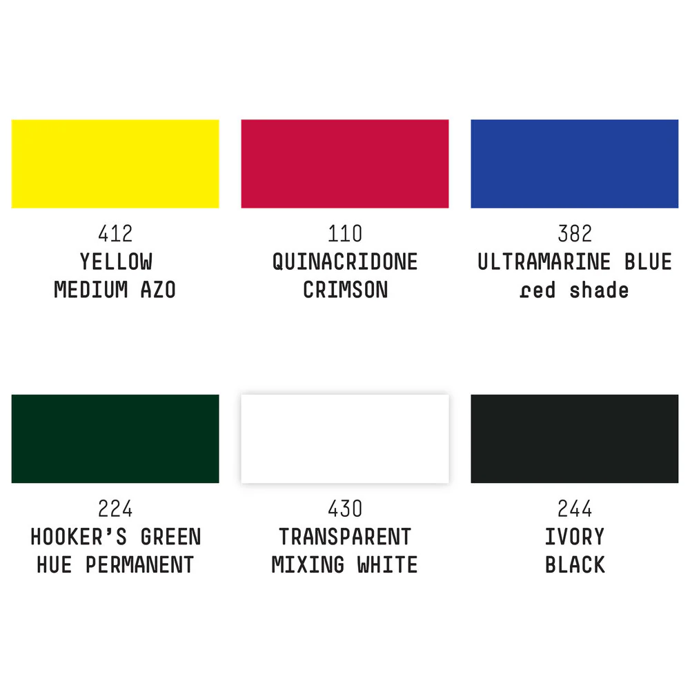 Liquitex Soft Body Acrylics 6x59ml Set Mixing **ND**