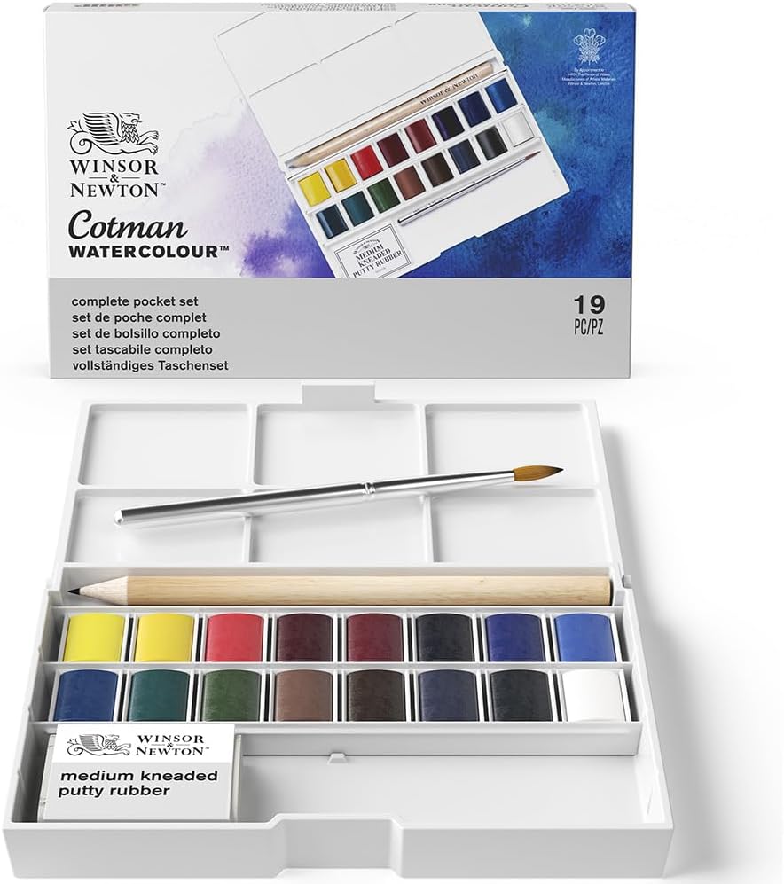 Cotman Deluxe Sketchers Pocket Box 18 HP Set