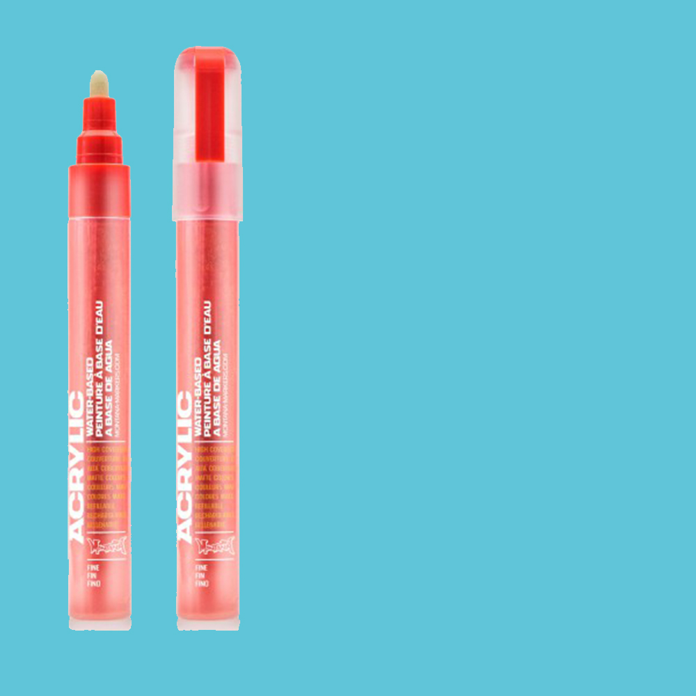 Montana Acrylic Paint Markers Fine 2mm - 100% Cyan **ND**