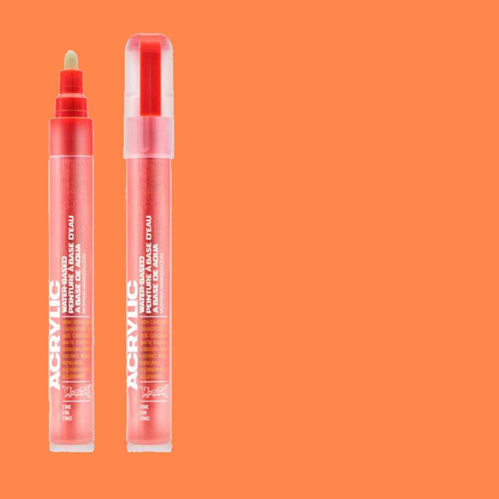 Montana Acrylic Paint Markers Fine 2mm - Power Orange **ND**