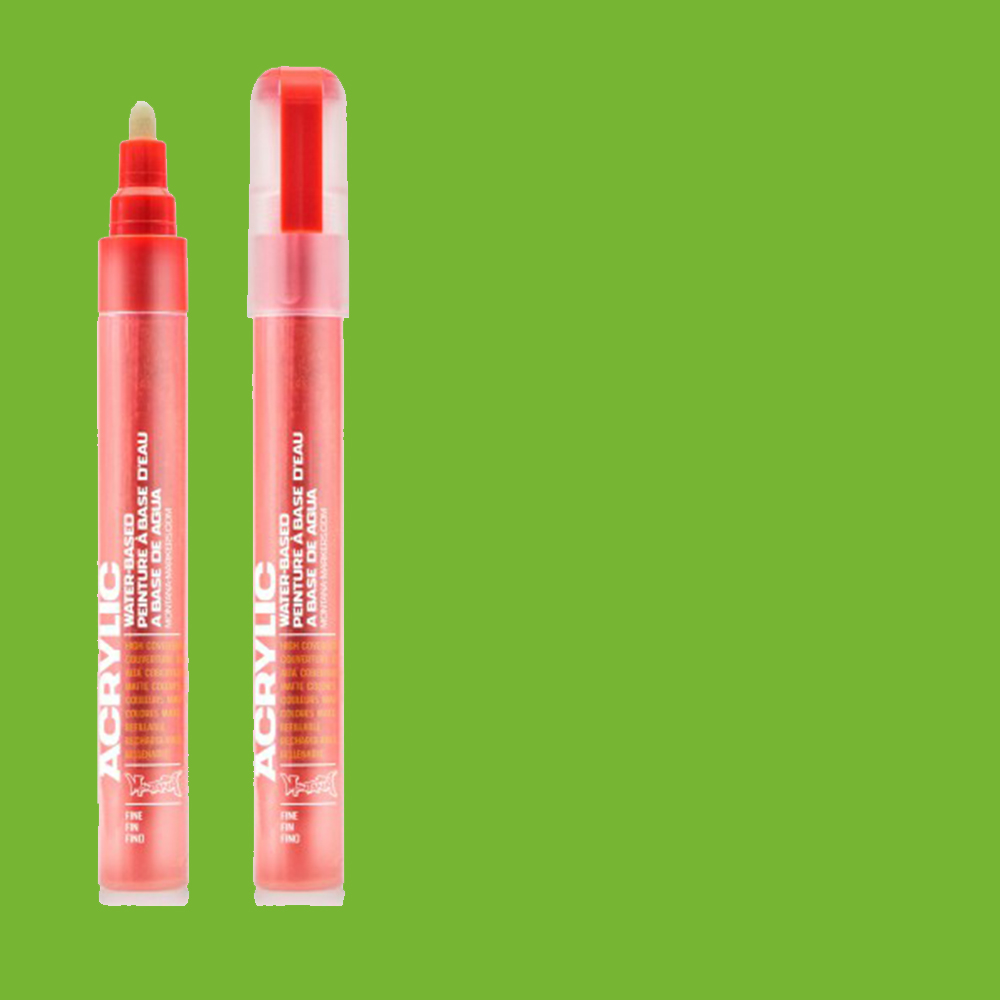 Montana Acrylic Paint Markers Fine 2mm - Shock Green Light **ND**