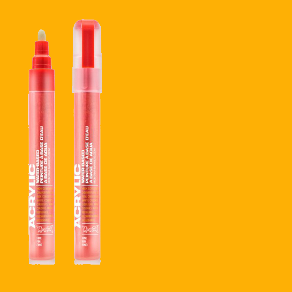 Montana Acrylic Paint Markers Fine 2mm - Shock Yellow  **ND**