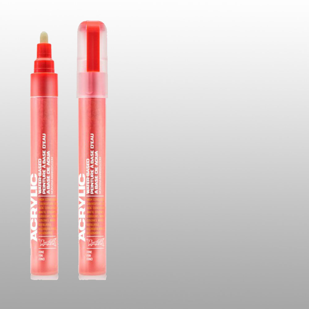 Montana Acrylic Paint Markers Fine 2mm -Metallic Outline Silver **ND**