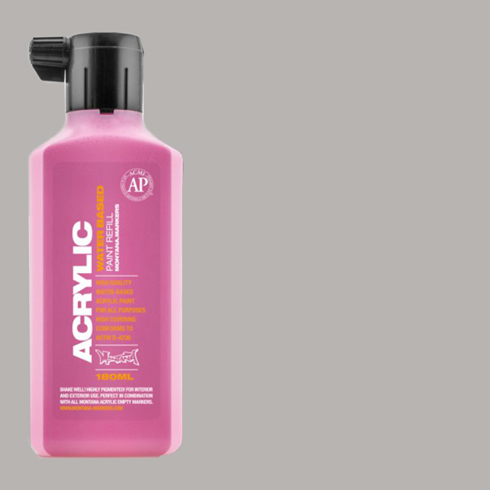Montana Acrylic Paint Markers Refill Bottle 180ml - Iron Curtain **ND**