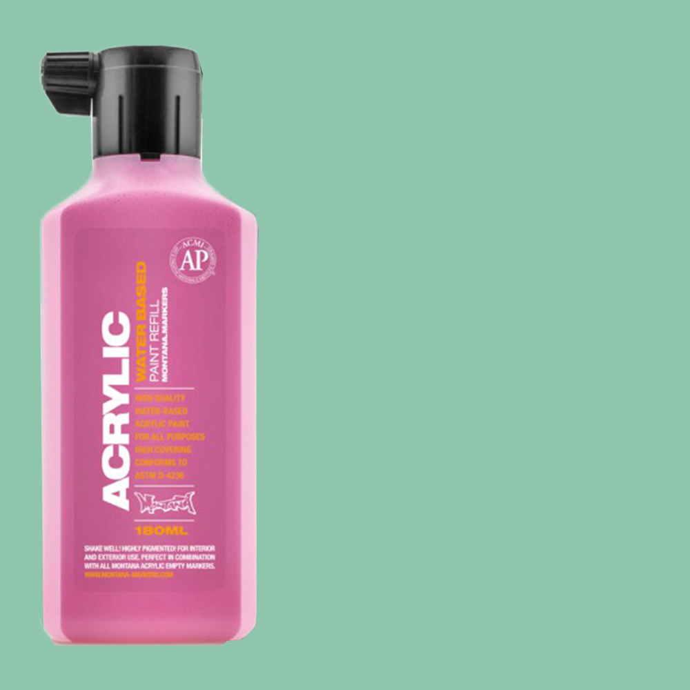 Montana Acrylic Paint Markers Refill Bottle 180ml - Malachite Light **ND**