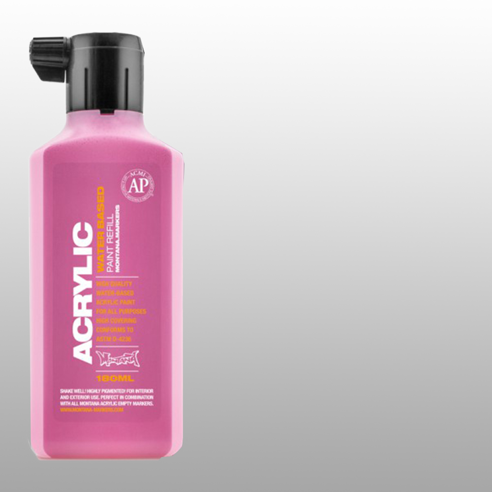 Montana Acrylic Paint Markers Refill Bottle 180ml - Metallic Outline Silver **ND