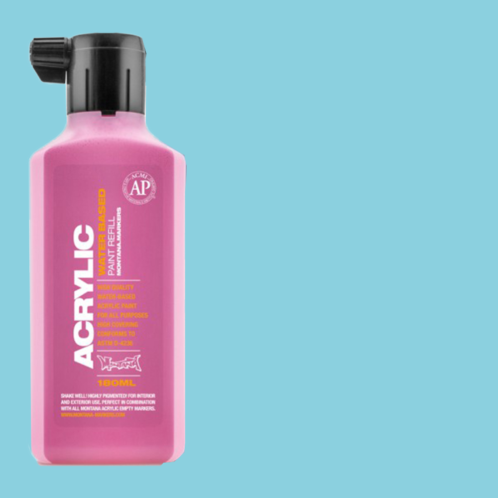 Montana Acrylic Paint Markers Refill Bottle 180ml - Shock Blue light **ND**