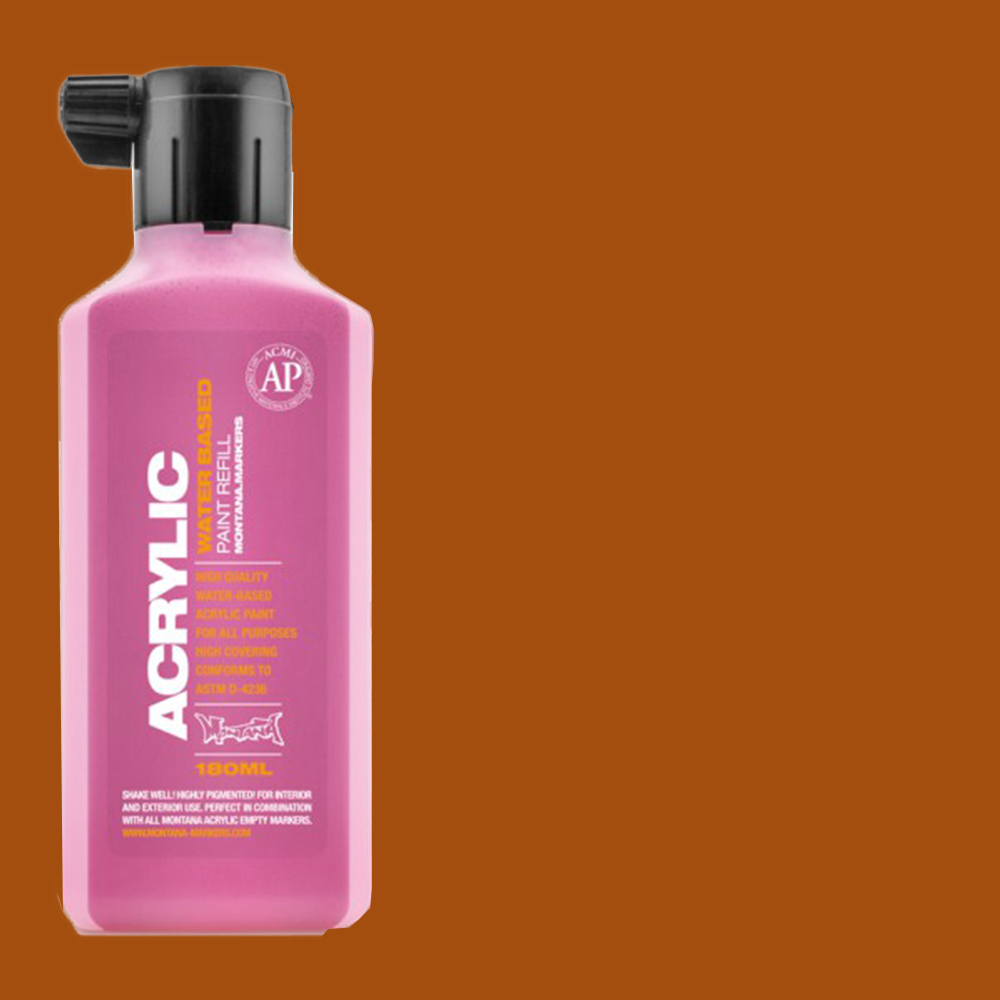 Montana Acrylic Paint Markers Refill Bottle 180ml - Shock Brown Light **ND**
