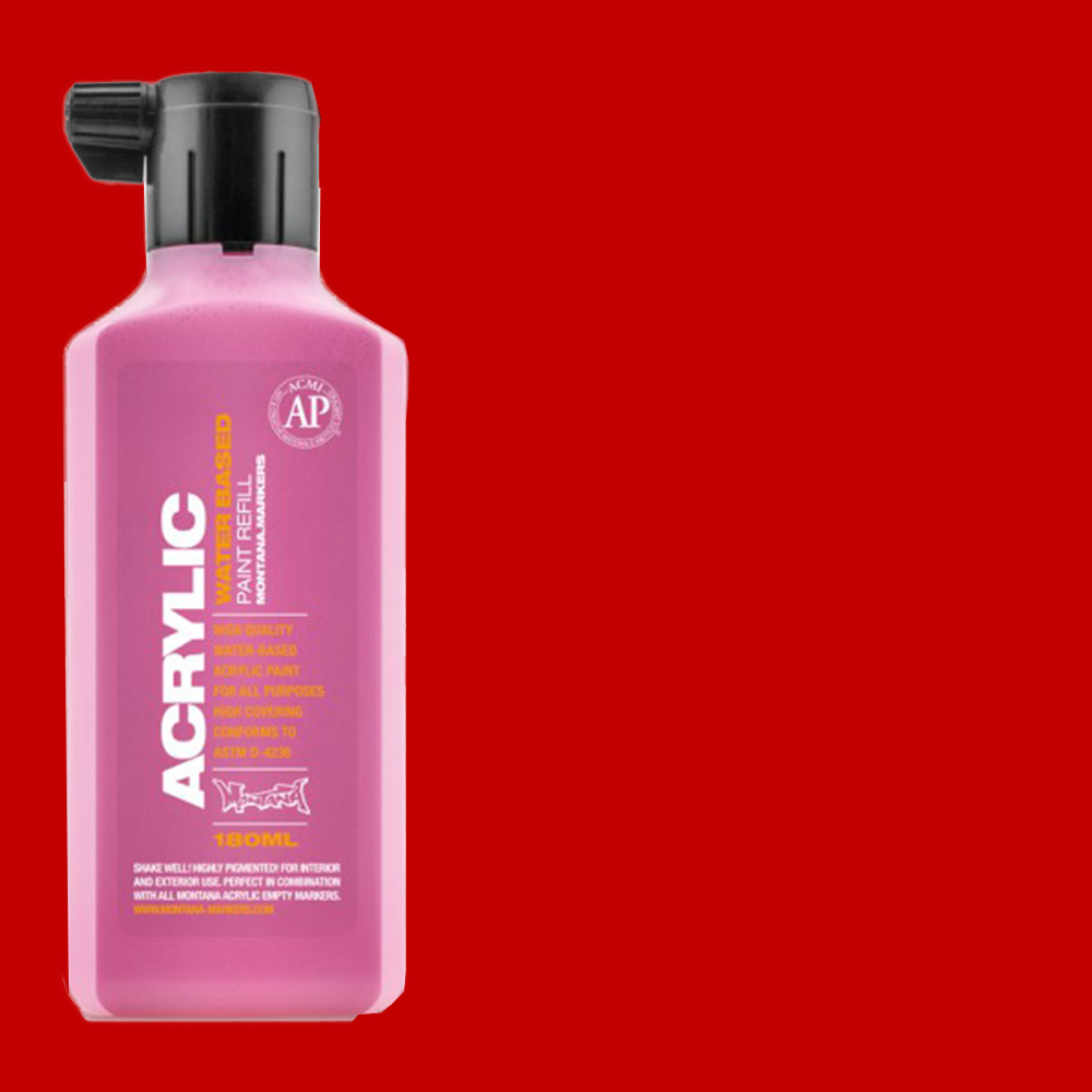 Montana Acrylic Paint Markers Refill Bottle 180ml - Shock Kent Blood Red **ND**