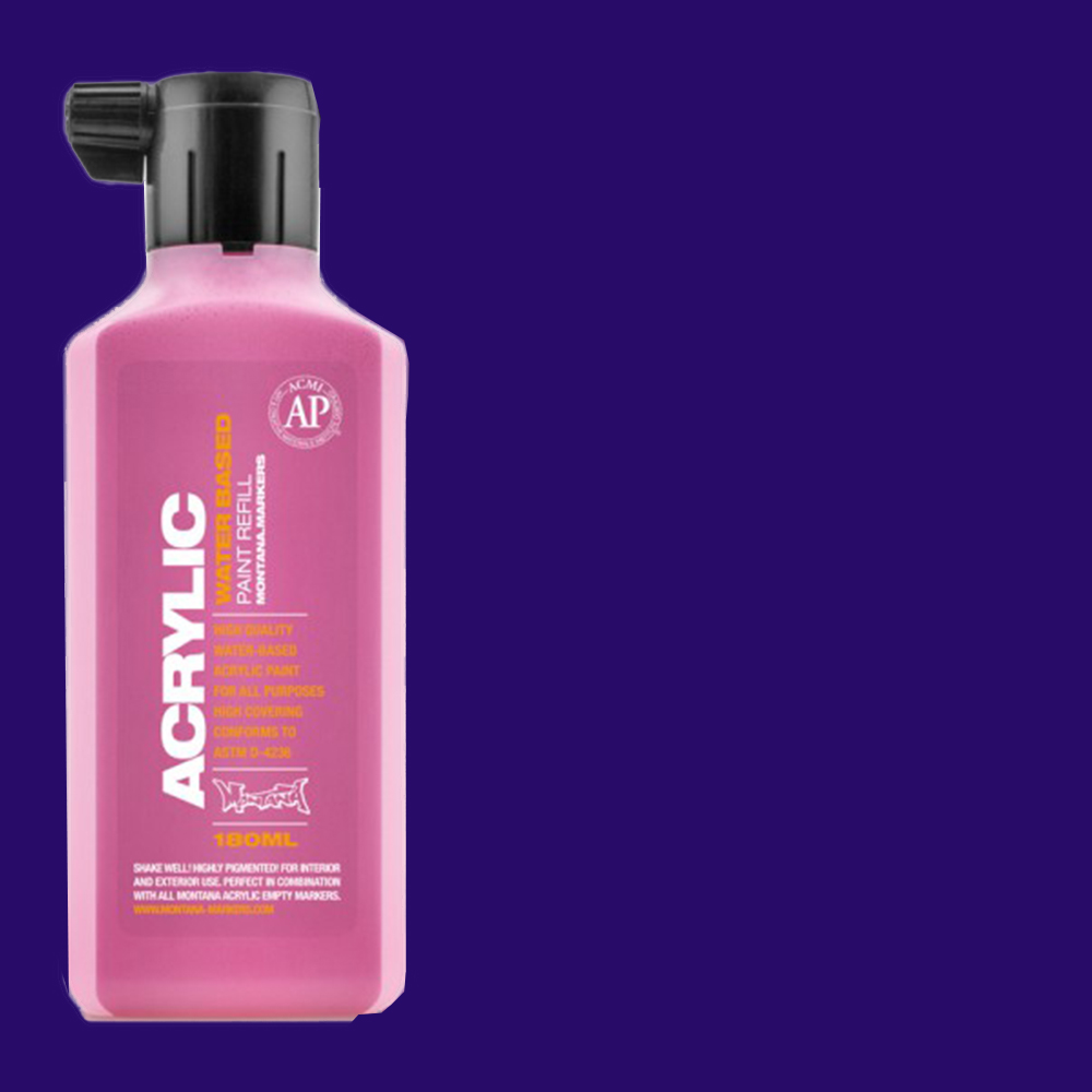 Montana Acrylic Paint Markers Refill Bottle 180ml - Shock Lilac **ND**