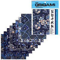 Origami Aitoh Aizome Chiyogami 36 shts 5 7/8x5 7/8