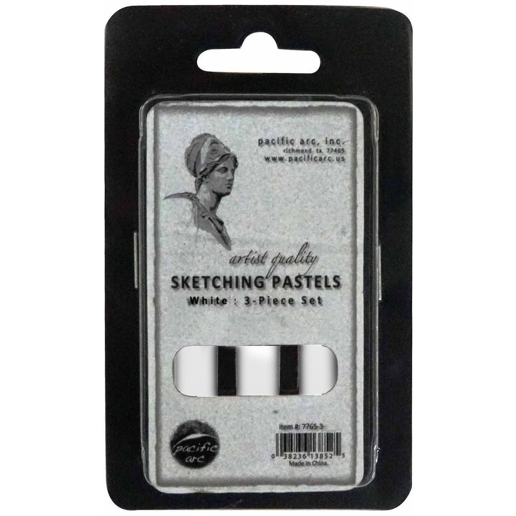 Pacific Arc Sketching Pastels White 3 Pc Set