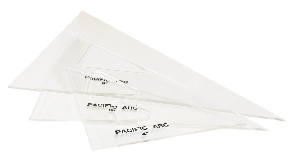 Pacific Arc Triangle Clear 45/90 - 8" **ND**