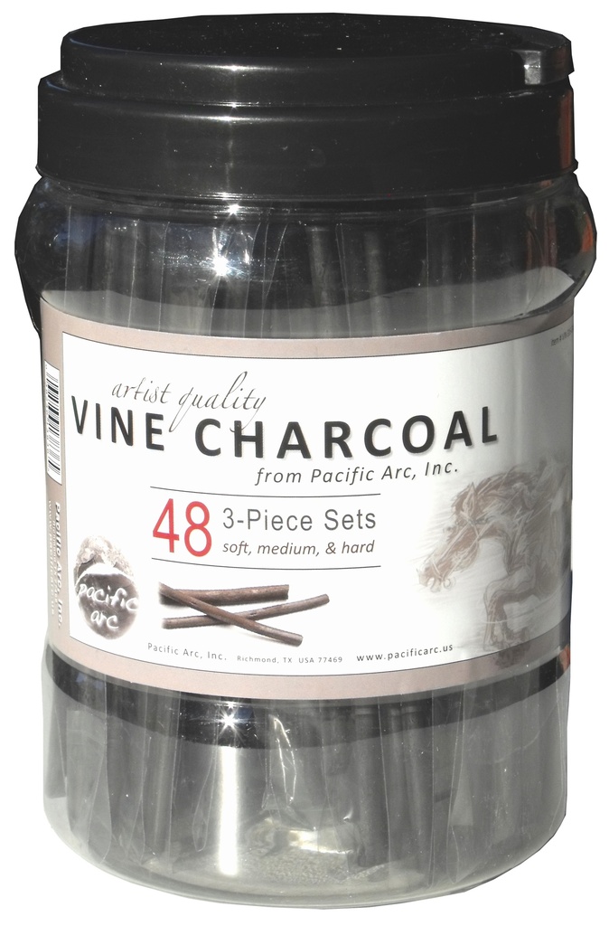 Pacific Arc Vine Charcoal Class Pack 48 Sets of 3 pieces(S,M,H)