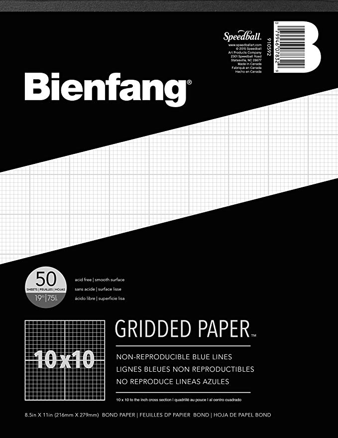 Pad Bienfang Gridded Paper 10x10 Cross Section 11"x17"