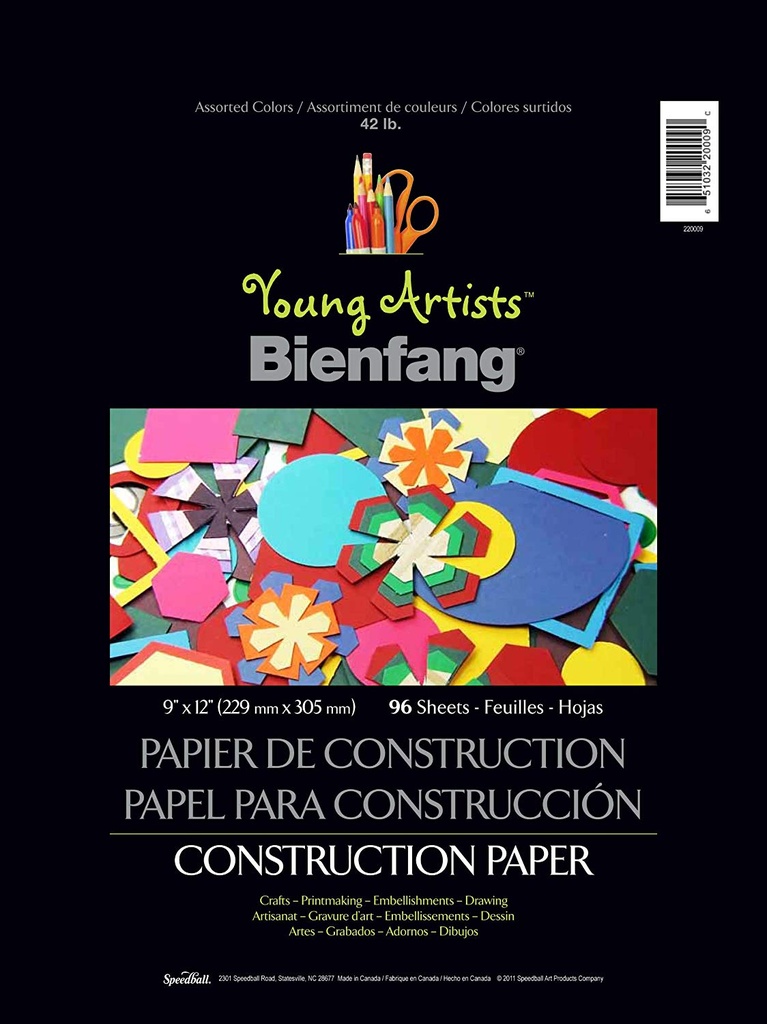 Pad Young Artists Construction Paper 9x12"_DISC