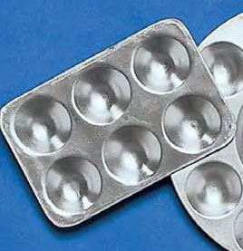 Palette Richeson Aluminum Tray 6 Well Rectangle