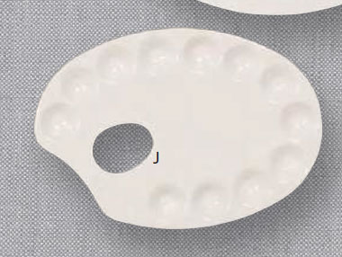 Palette Richeson Aluminum White Oval 12 Well