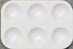 Palette Richeson Plastic Heavy Duty 6 Well 3-5/8"x5-1/4"