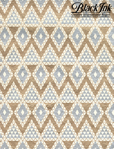 Paper Aztec - silver/gold on cream **ND-SO**