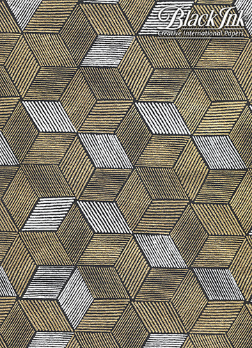Paper Cubism - Gold/White on Black **ND-SO**
