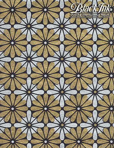 Paper Daisy Pop - Gold/silver on black **ND-SO**