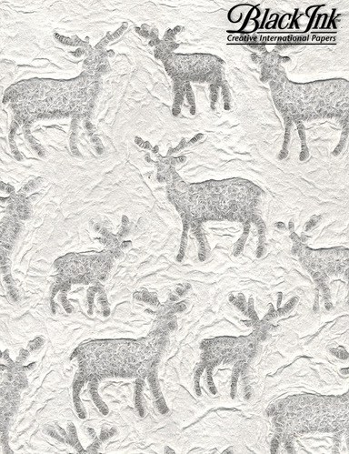 Paper Embossed Deer - Natural White **ND-SO**
