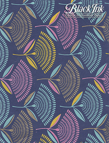 Paper Fan Flowers - Pink/aqua/gold/yellow **ND-SO**