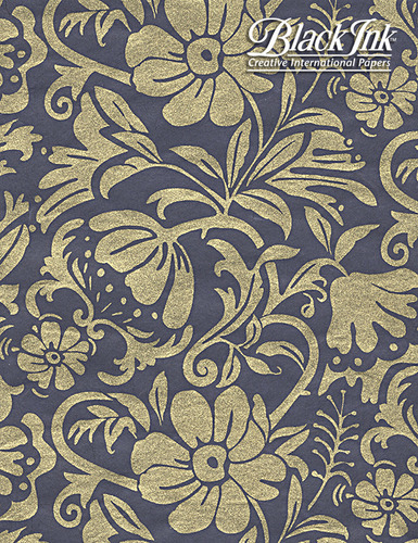 Paper moonflowers - gold/midnight blue **ND-SO**