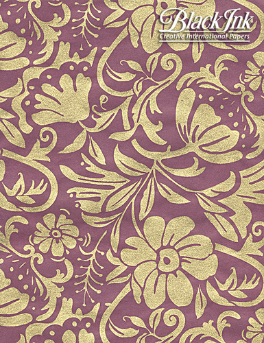 Paper Moonflowers - Gold/Plum **ND-SO**