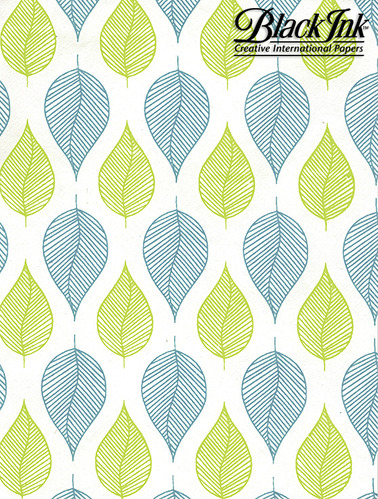Paper Tea Leaves -  turquoise/lime **ND-SO**