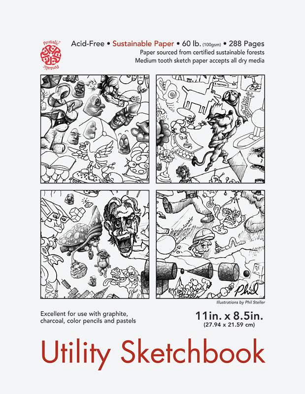 Pentalic Sketchbook Utility Sketch 11" x 8.5" 60 lb 288shts