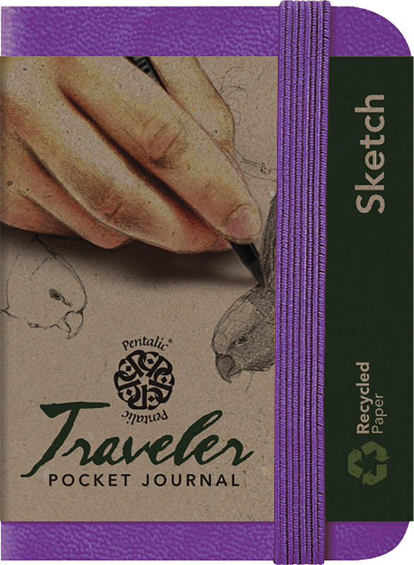 Pentalic Traveler Pocket Journal 4" x 3" Purple