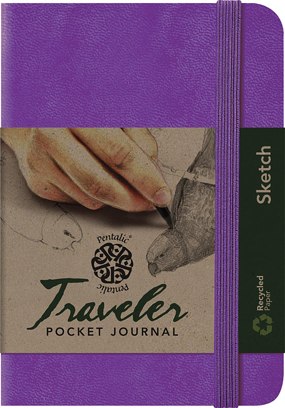 Pentalic Traveler Pocket Journal 6"x4" Purple
