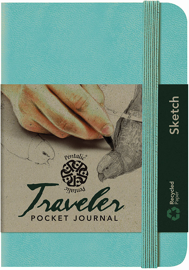 Pentalic Traveler Pocket Journal 6"x4" Turquoise