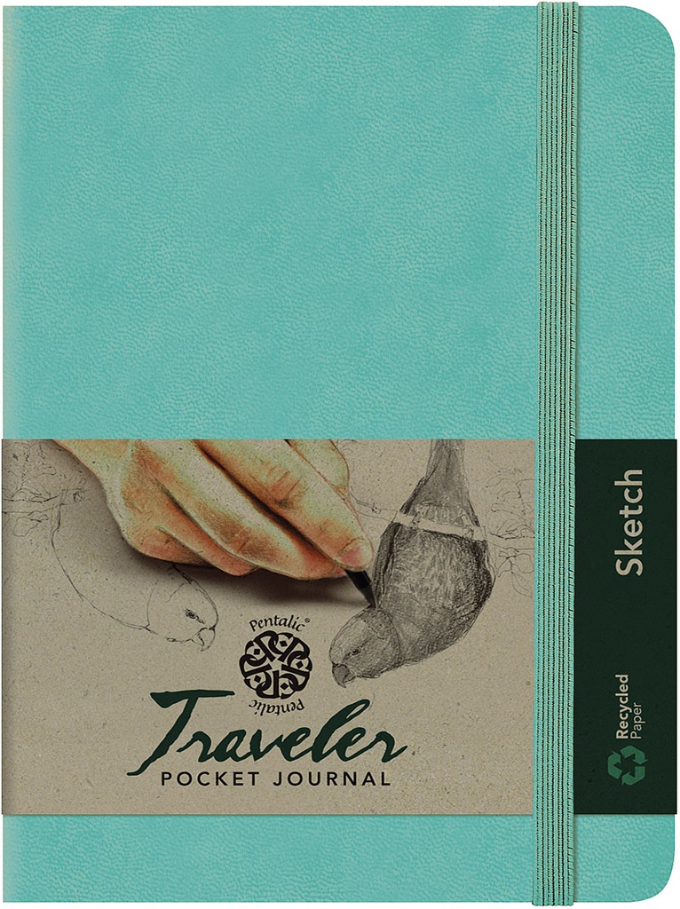 Pentalic Traveler Pocket Journal 8"x6" Turquoise