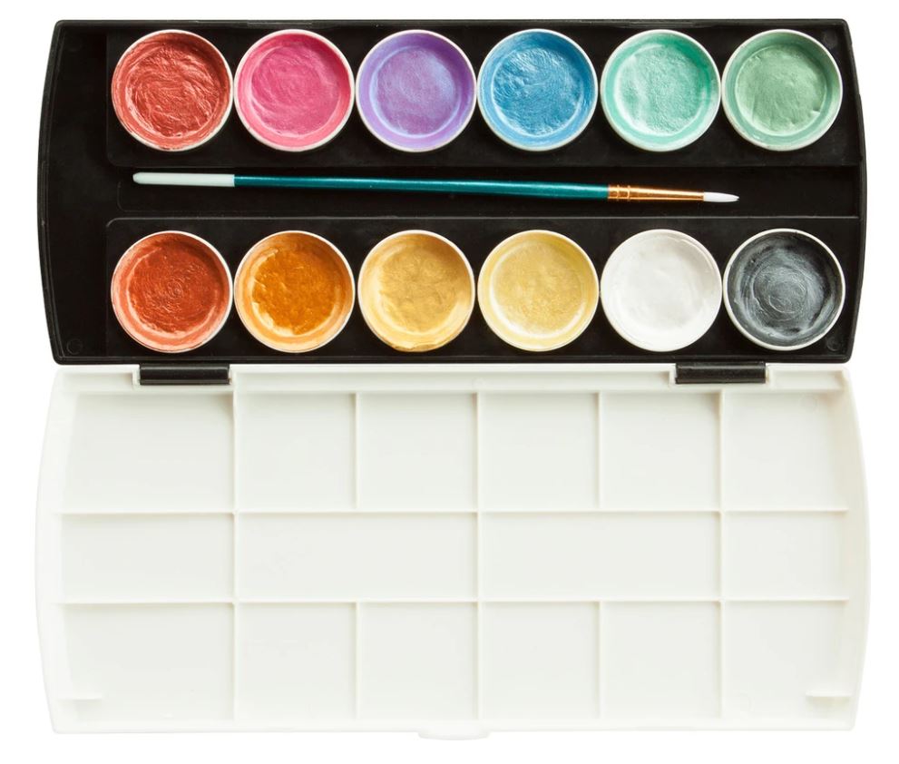 Richeson Watercolour Collegiate Semi-Moist Metallic Set 12