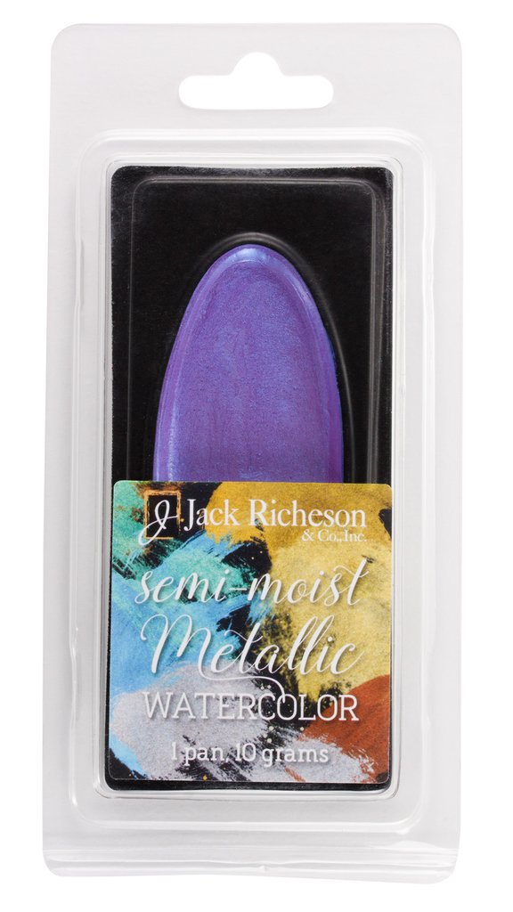 Richeson Watercolour Semi-Moist Metallic Pan 10 grams Orchid