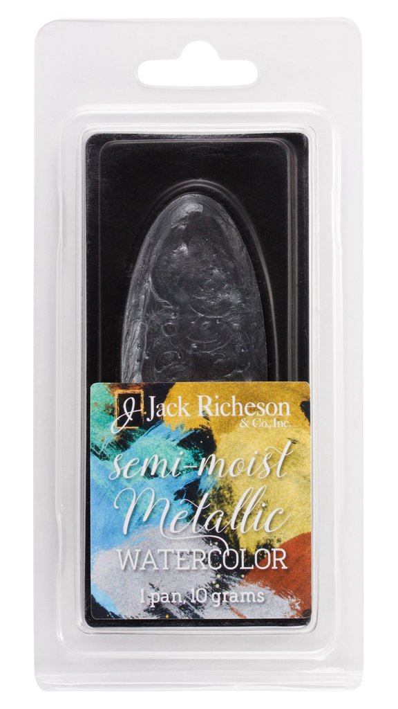 Richeson Watercolour Semi-Moist Metallic Pan 10 grams Pewter