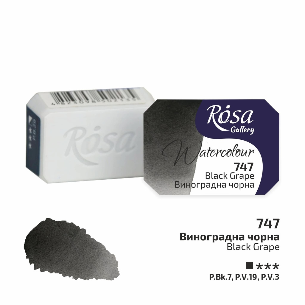 Rosa Gallery Artists Watercolour Pans Black Grape