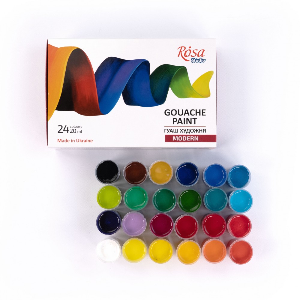 Rosa Gouache Paint 24 x 20ml Colour Modern Set