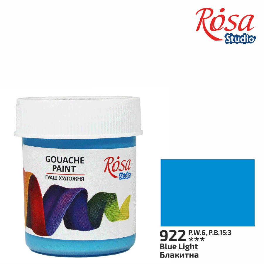 Rosa Gouache Paint 40ml Jar Light Blue