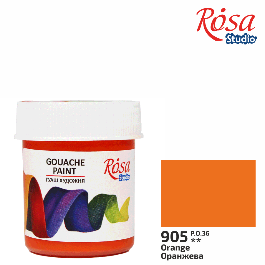 Rosa Gouache Paint 40ml #905 Jar Orange
