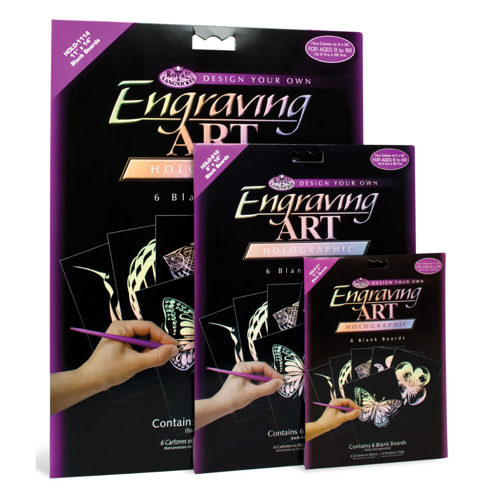 Royal & Langnickel Engraving Art Blank Boards 5"x7" (6 pc) HOLOGRAPHIC