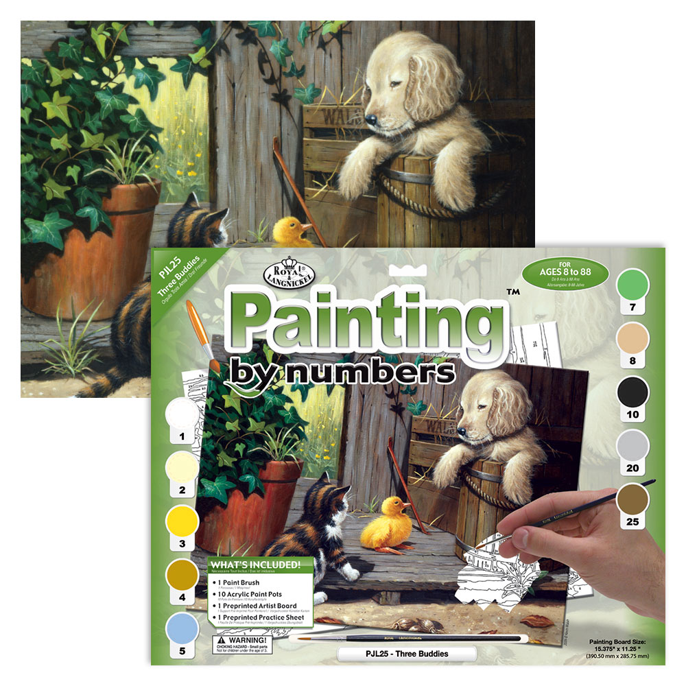Royal & Langnickel Paint By Numbers Three Buddies