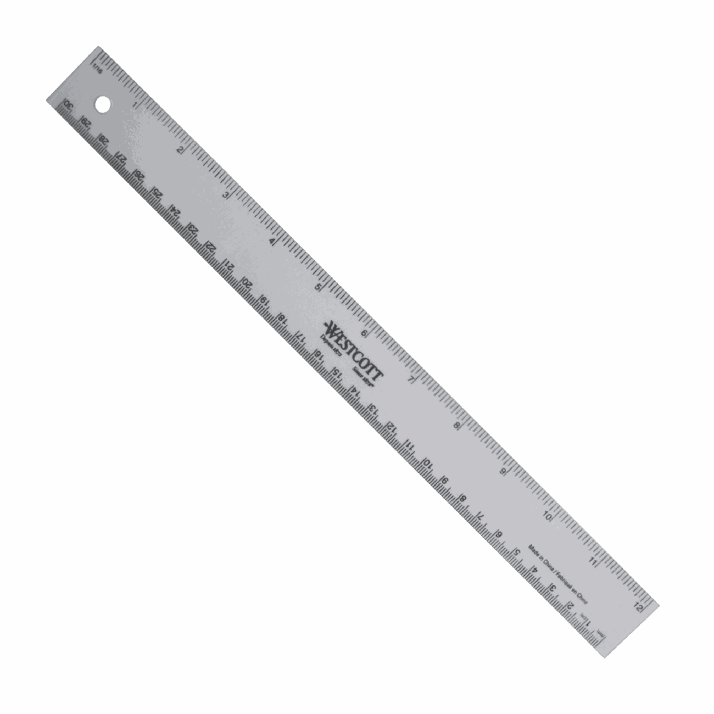 Ruler Clear Plastic 12" 40812