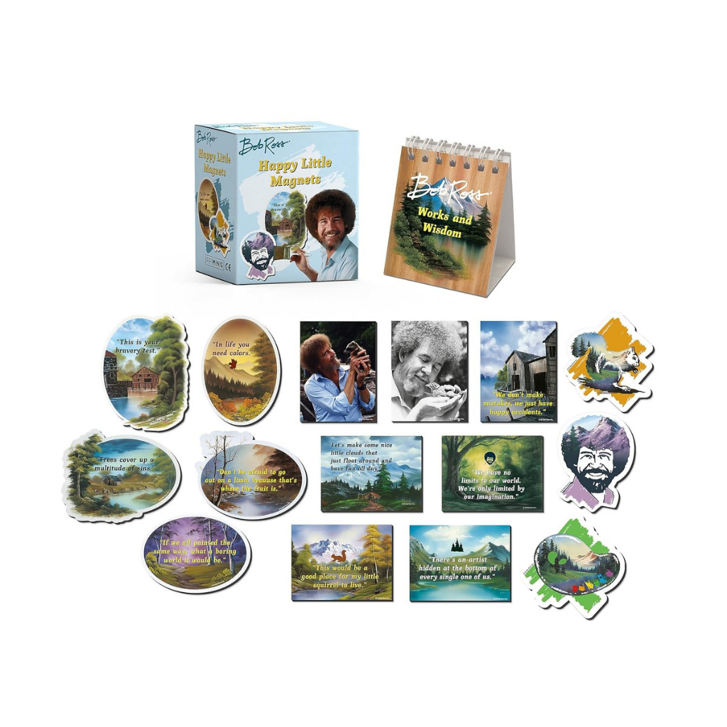 Running Press Mini Kits - Bob Ross Happy Little Magnets **ND**